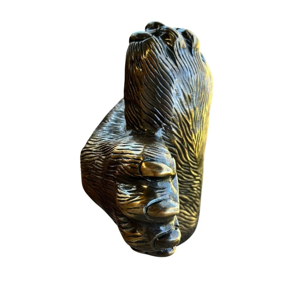 Vintage Brass Metal‎ Bear Paw MMXIV Paper Weight